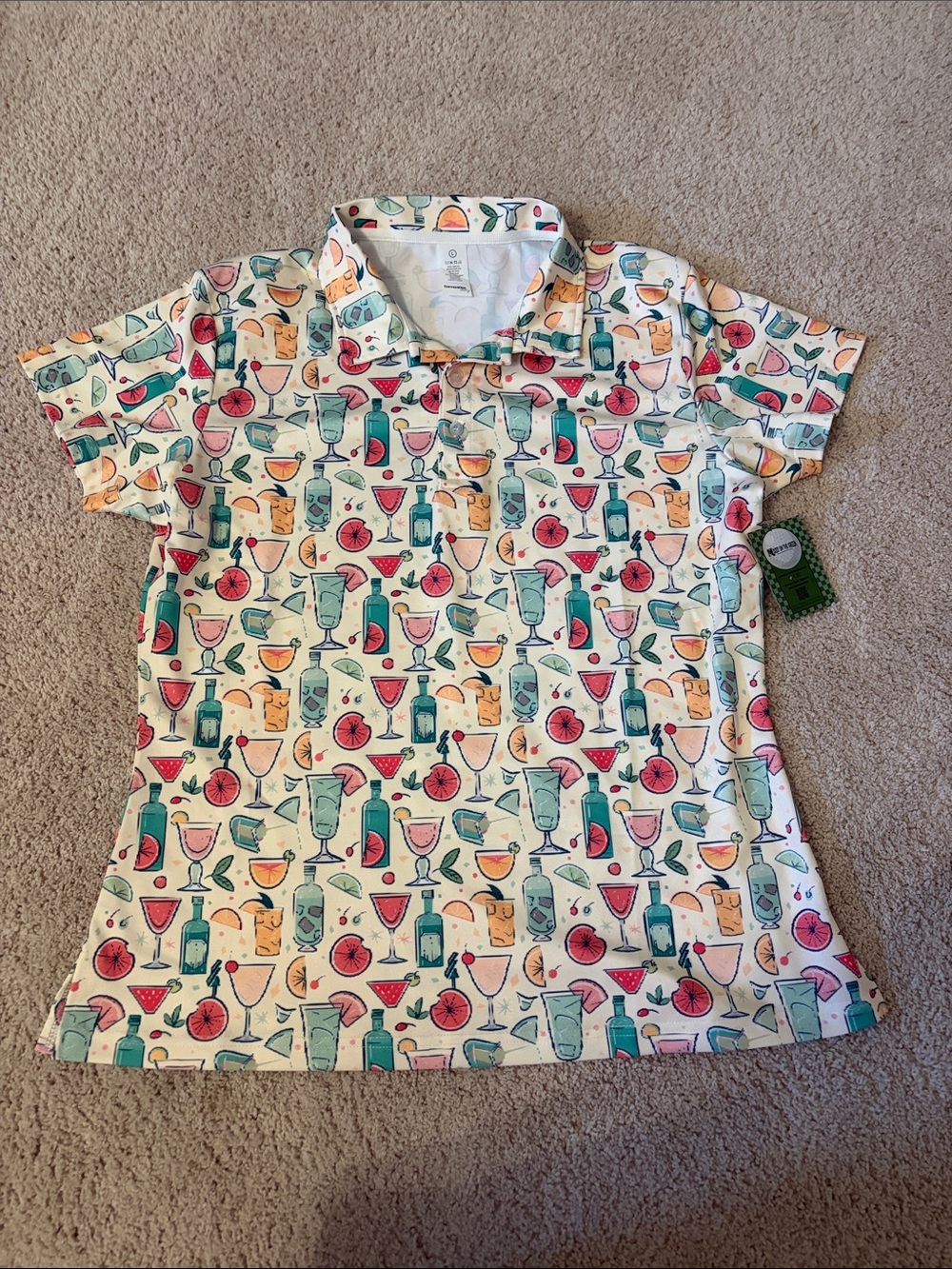 Women’s cocktail short sleeve polo size Large